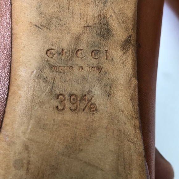 Gucci Brown Peep Toe Heels Sz 39.5/9.5 U.S. - Picture 10 of 11